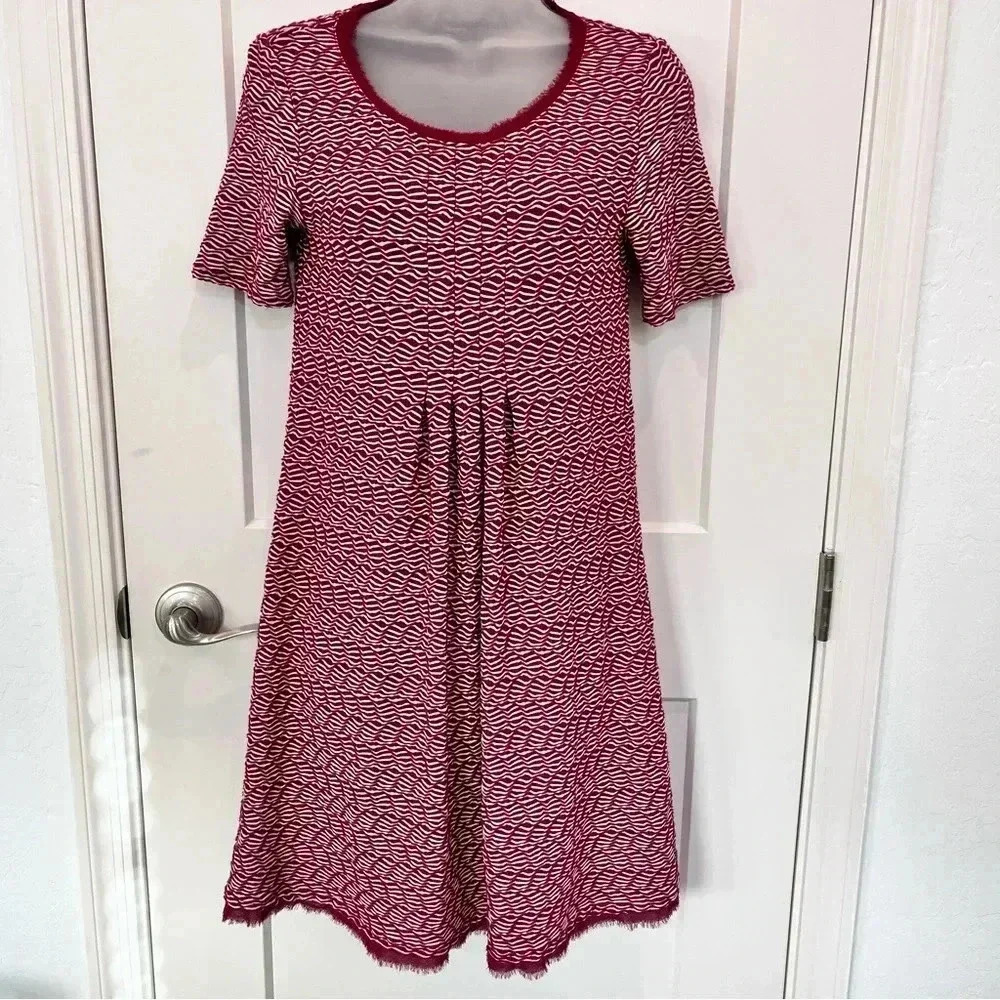 Anthropologie Maeve red and white striped dress perfect for Christmas Party - Picture 2 of 14
